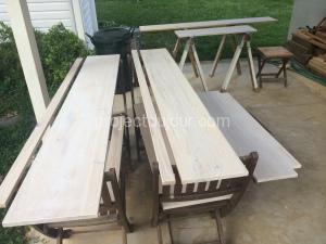 DIY Bed Desk - White stain and finish for flat surfaces