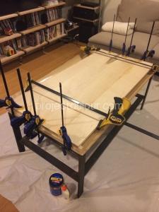 DIY steel and maple coffee table - Shelf glued