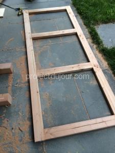 DIY wood dining table - Frame assembled
