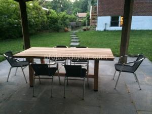 DIY outdoor wood dining table
