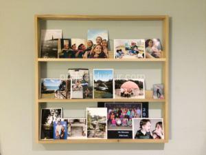 Photo shelves with photos