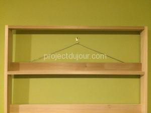 Photo shelves, wire and hook