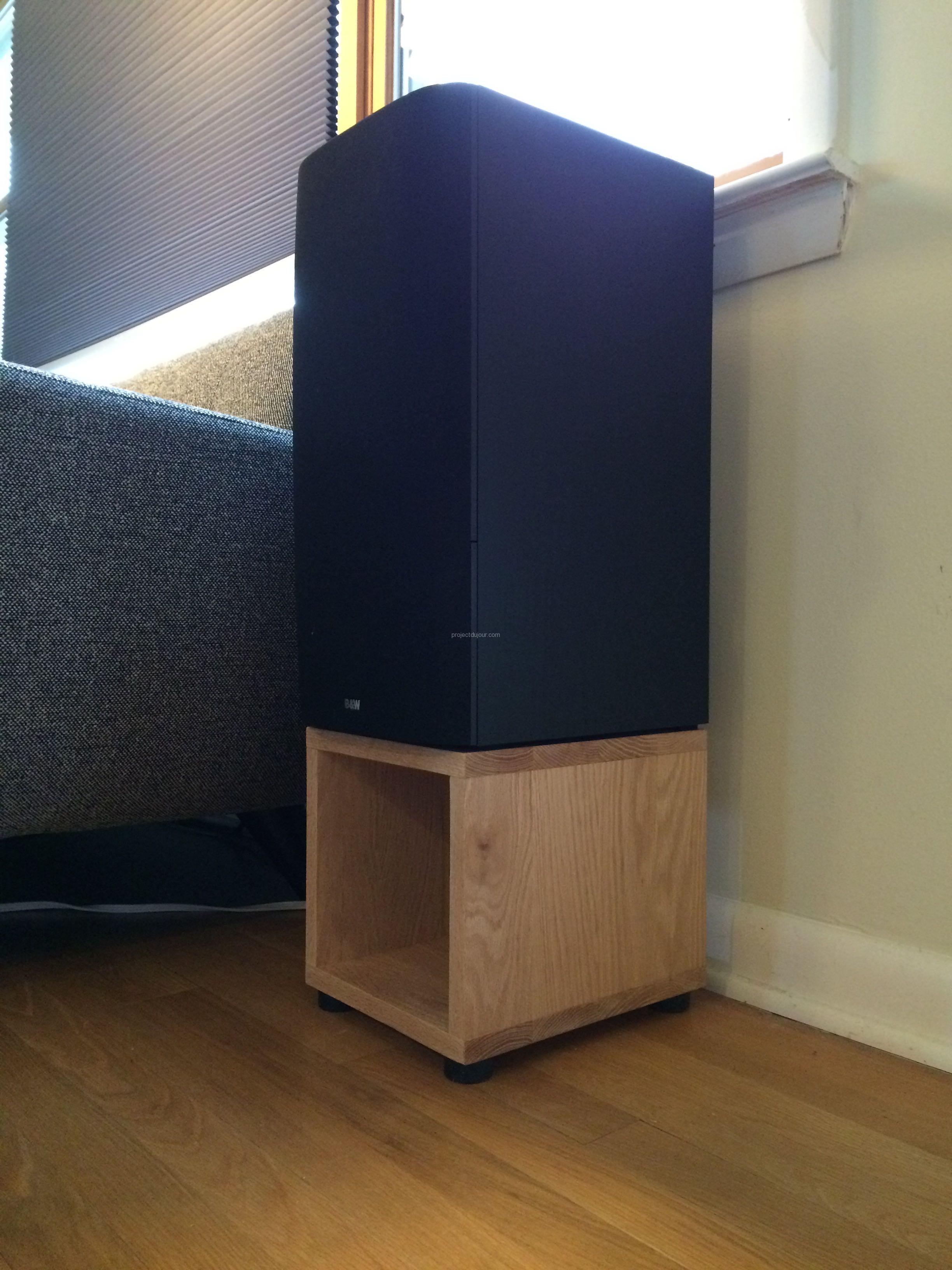 Oak Speaker Stands Project Du Jour, Speaker Feet Hardwood Floor